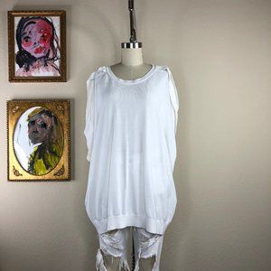 COS Pleat Shoulder Knit Top Batwing Oversized Blou